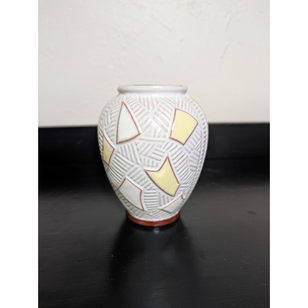 Vintage‎ Carstens Toennishof Mid-Century West German Attika Relief Numbered Vase